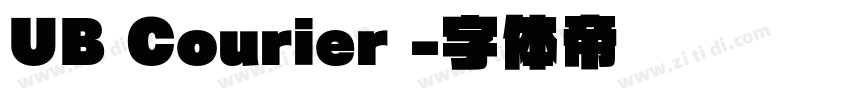UB Courier 字体转换